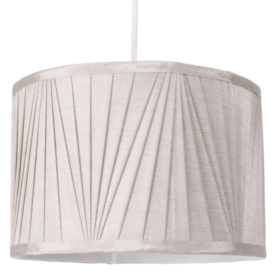 Silver 30cm Faux Silk Pendant Light Shade