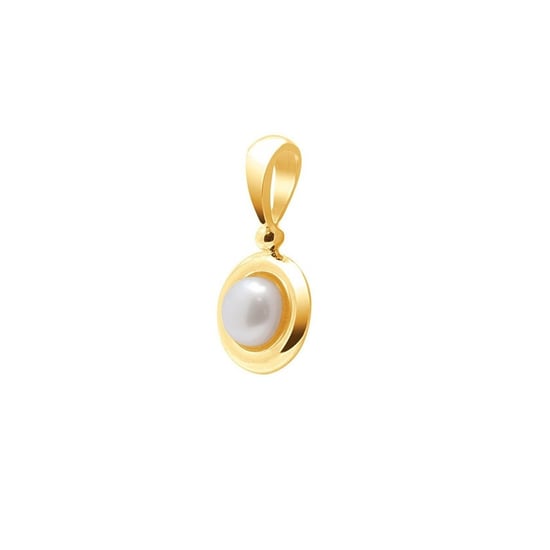 750/1000 geelgouden hanger met witte zoetwaterparel - Image 1