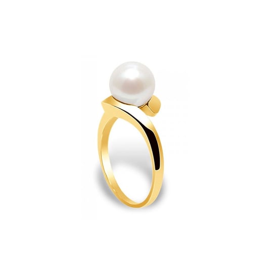 White Freshwater Pearl Ring and Yellow Gold 375/1000