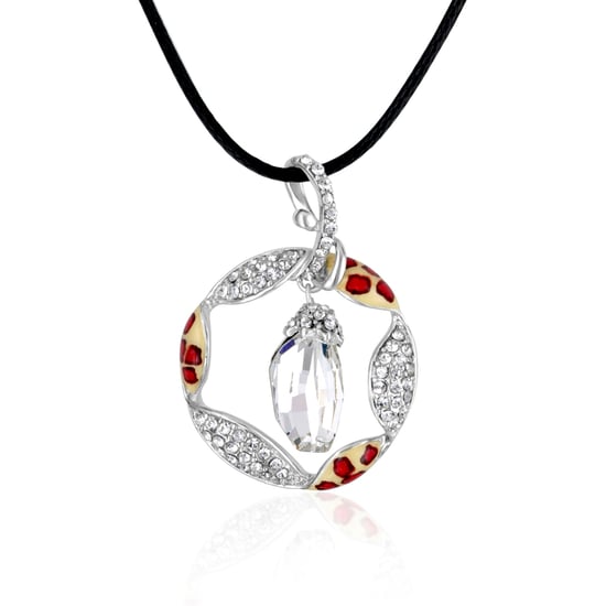 Gerhodineerde hanger met blauwe Swarovski Crystal Elements - Image 1