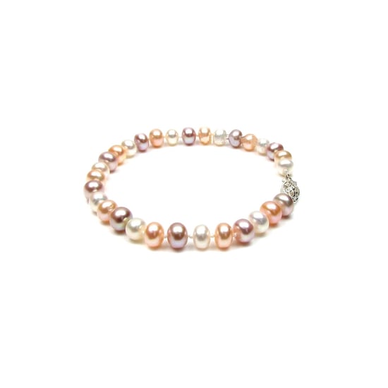 Multicolor Freshwater Pearl Bracelet and 925 Silver