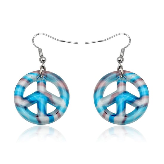 Blue Murano Glass Peace Earrings