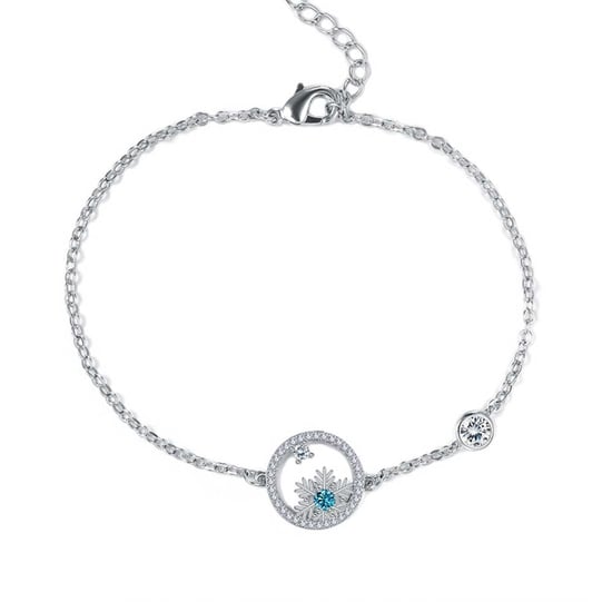 Swarovski - Women's Snowflake Bracelet in White and Blue Swarovski Crystal
