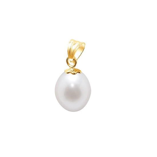 750/1000 geelgouden hanger met witte zoetwaterparel - Image 1