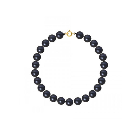 AA Black Freshwater Pearl Women Bracelet and 750/1000 Yellow Gold Clasp