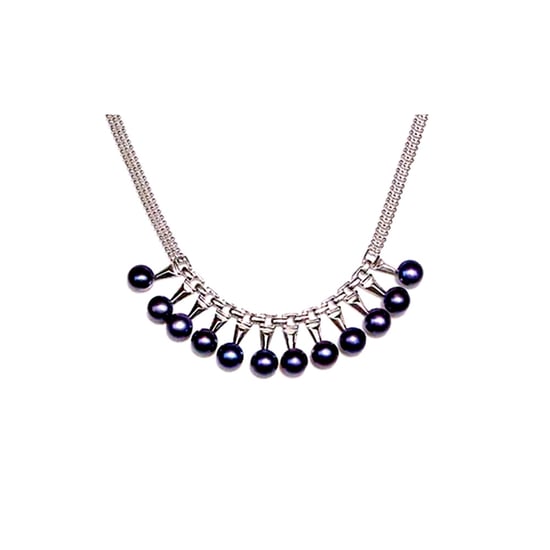Freshwater Pearl Necklace and White Gold plated Mounting