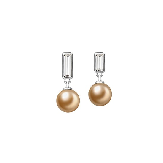 Swarovski - Gold Pearl and White Swarovski Crystal Elements Set