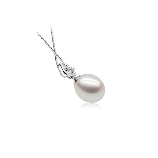 Hanger van 925 zilver met witte zoetwaterparel en cubic zirkonia - Image 2
