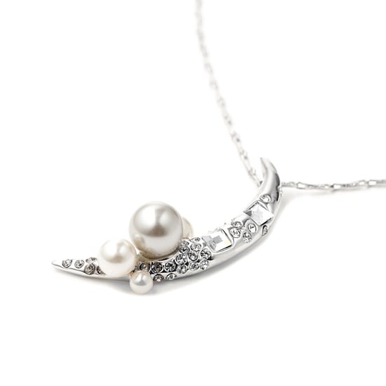 Swarovski - Maanhanger met parels en witte Swarovski Elements-kristallen - Image 2