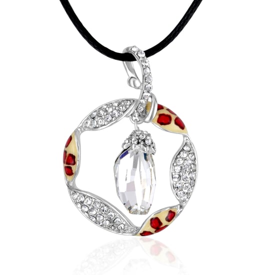 Gerhodineerde hanger met blauwe Swarovski Crystal Elements - Image 2