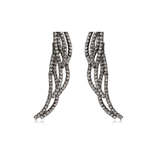 White Crystals Dangling Earrings