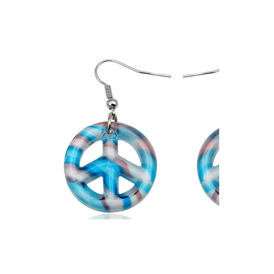 Blue Murano Glass Peace Earrings