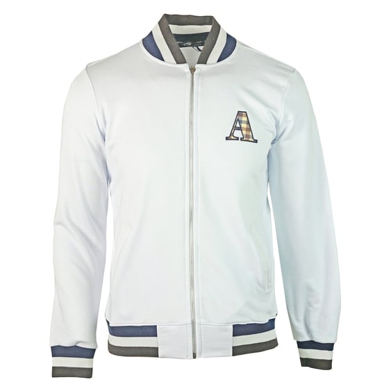 Aquascutum A Logo Zip Sweater Witte jas - Image 1