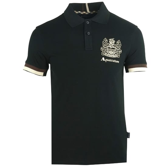 Aquascutum Aldis Crest-logo zwart poloshirt - Image 1