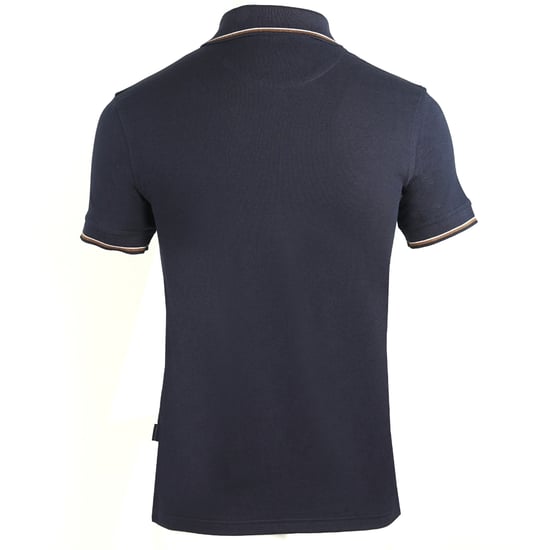 Aquascutum Brand Logo Navy Polo Shirt