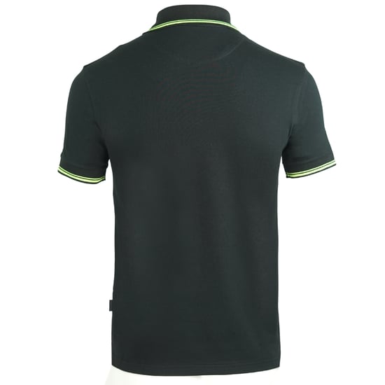 Aquascutum Aldis Yellow Crest Black Polo Shirt