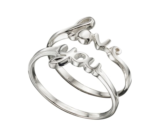 Elements Silver 'Love You' Ring