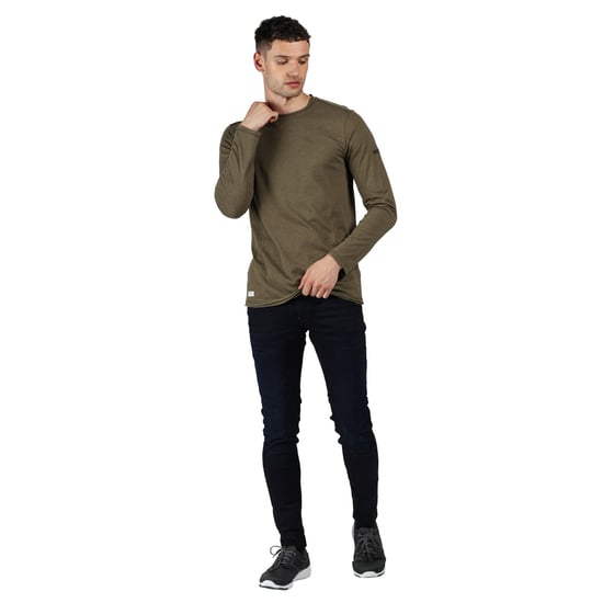 Regatta Mens Karter II Coolweave Cotton Long Sleeve T Shirt