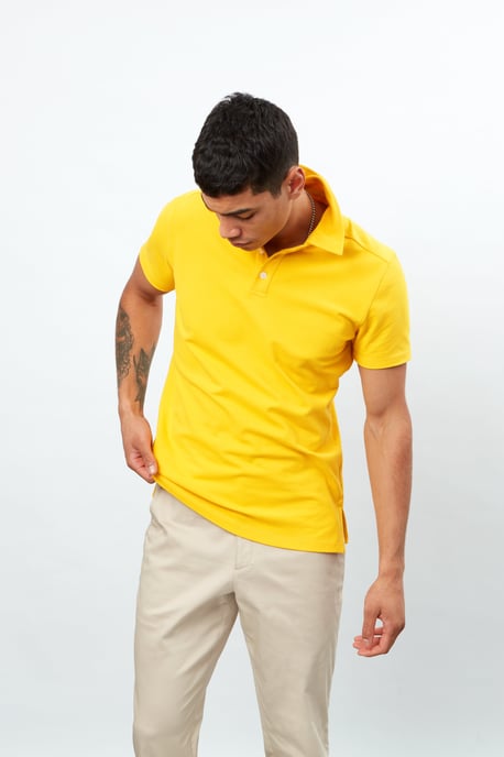 Short Sleeve 3 Button Pique Polo
