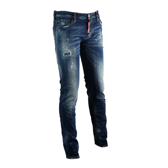 Dsquared2 Slim Jean Paint Splash Effect Jeans