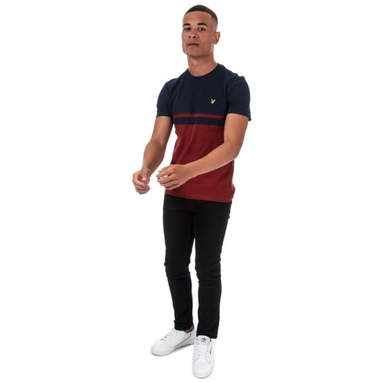 Lyle & Scott T-shirt met gestreept vlak voor heren, marineblauw - Image 3