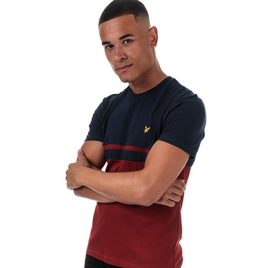 Lyle & Scott T-shirt met gestreept vlak voor heren, marineblauw - Image 4