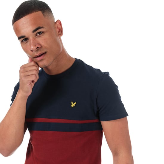 Lyle & Scott T-shirt met gestreept vlak voor heren, marineblauw - Image 6