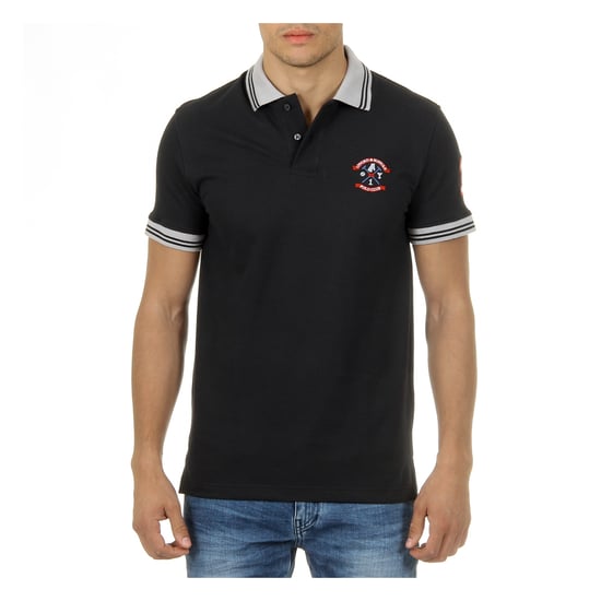 Ufford & Suffolk Polo Club Mens Polo Short Sleeves Black ENIGMA