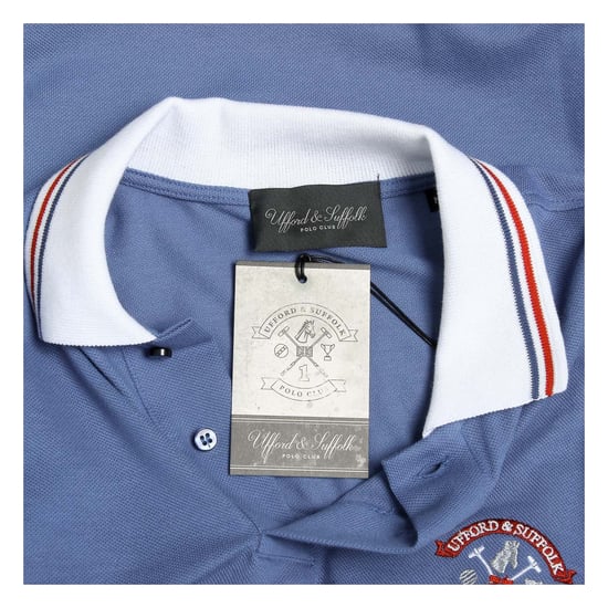 Ufford & Suffolk Polo Club Mens Polo Short Sleeves Light Blue DAGO