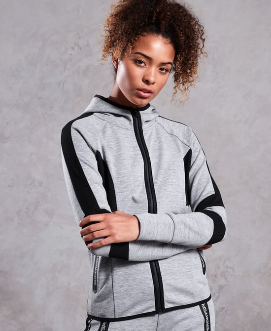 Superdry Core Gym Tech Panel Zip Hoodie