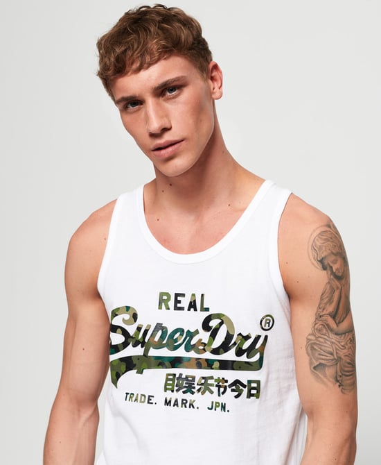 Superdry Vintage Logo Layered Camo Lite Vest Top
