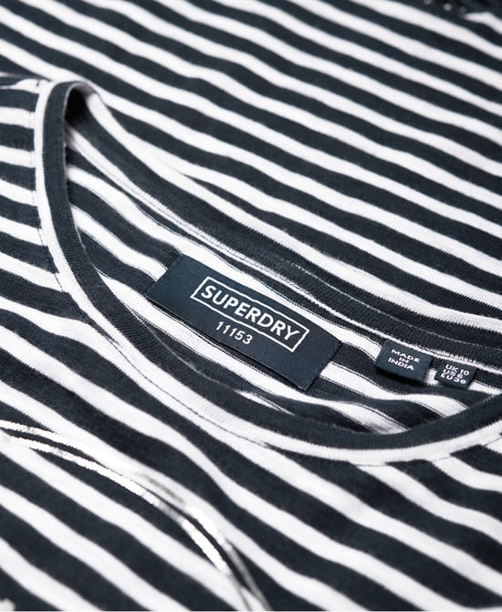 Superdry Stripe Lace Graphic Top