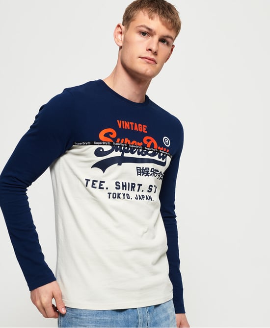 Superdry Shirt Shop Split Panel T-Shirt