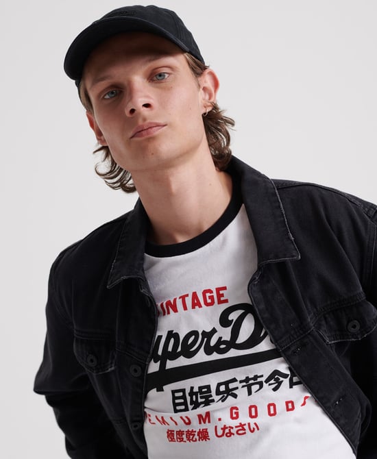 Superdry Vintage Logo Tri Colour Raglan Long Sleeve T-Shirt