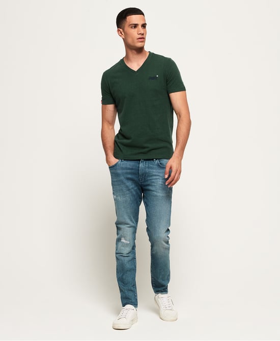 Superdry Organic Cotton Vintage Embroidery Vee T-Shirt
