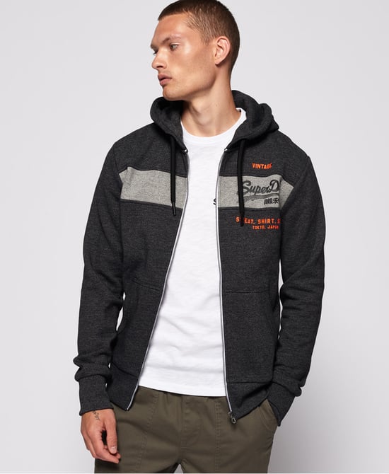 Superdry Sweat Shirt Shop Magma Panel Zip Hoodie