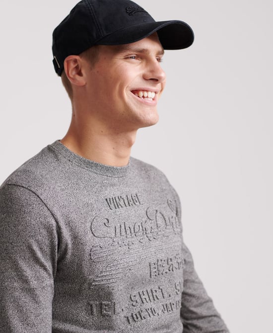 Superdry Shirt Shop Embossed Long Sleeve T-Shirt