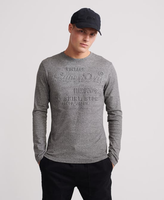 Superdry Shirt Shop Embossed Long Sleeve T-Shirt