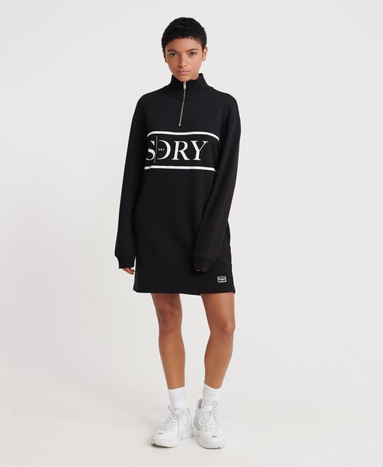 Superdry Edit Quarter Zip Sweat Dress
