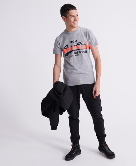 Superdry Vintage Logo Cross Hatch T-shirt