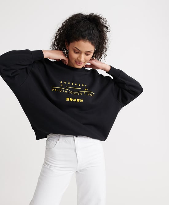 Superdry Slouchy Coded Loopback Sweatshirt