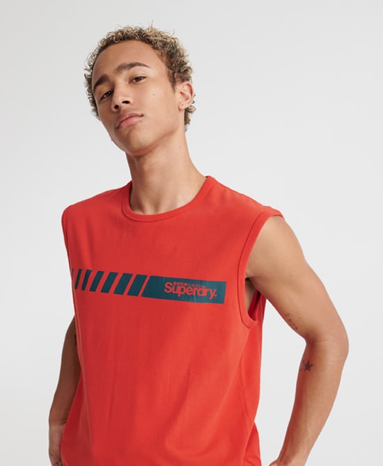 Superdry Core Logo Sport Stripe Vest Top