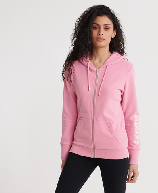 Superdry Swiss Logo unbrushed  Zip hoodie