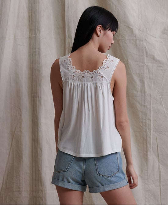 SUPERDRY Woven Trim Vest Top