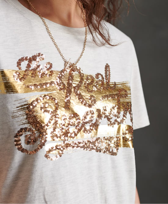Superdry The Real Foil Sequin T-Shirt