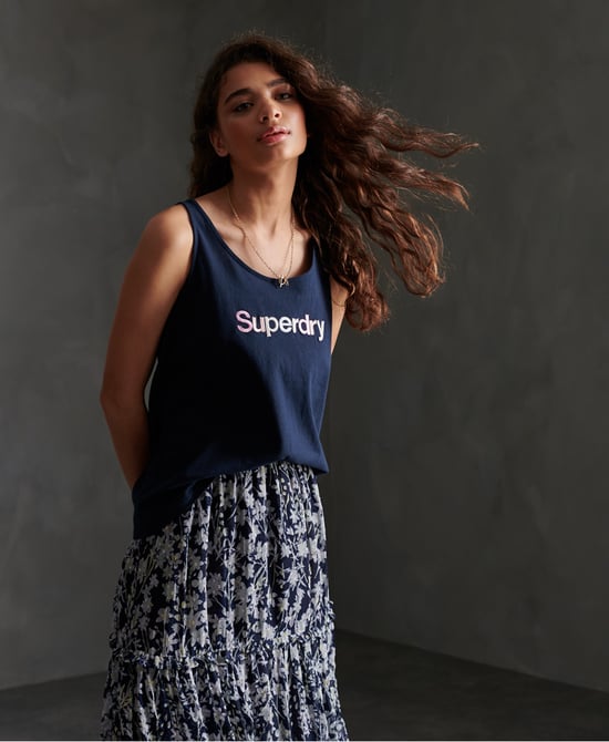 Superdry Swiss Logo Embroidered Classic Vest Top