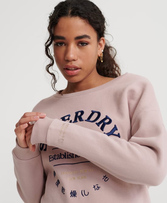 Superdry Embroidered Serif Brushed Sweatshirt