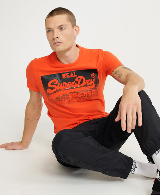 Superdry Vintage Logo Halftone Embossed T-Shirt