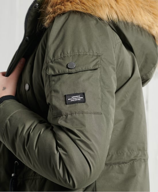 Superdry Nadare Microfibre Parka Coat