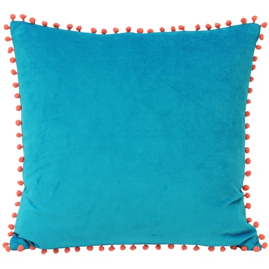 Velvet Pompom 45X45 Pcu Teal/Cor - Image 1